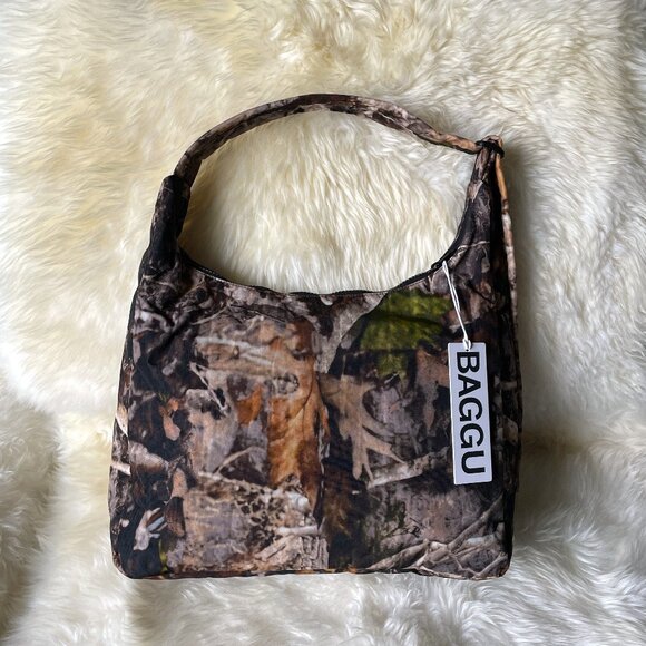 NWT Baggu Nylon Shoulder Bag - Photo Forest - Picture 2 of 6